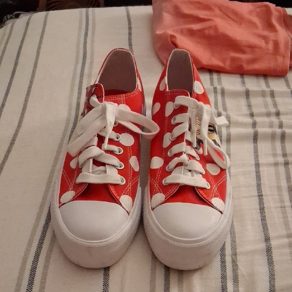 Disney Red and White Polka Dot Women's Shoes